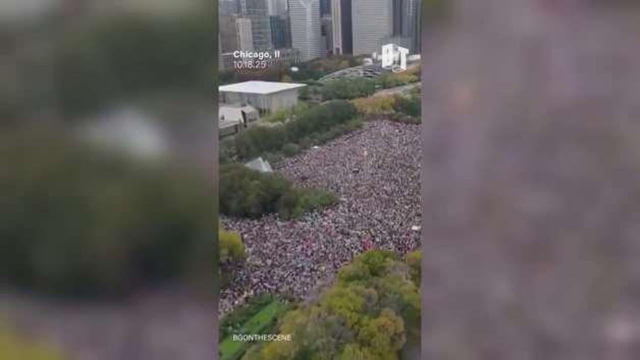 ABD halkı sokaklara döküldü! "Krallara hayır" isyanı: Trump'a karşı tarihi protesto