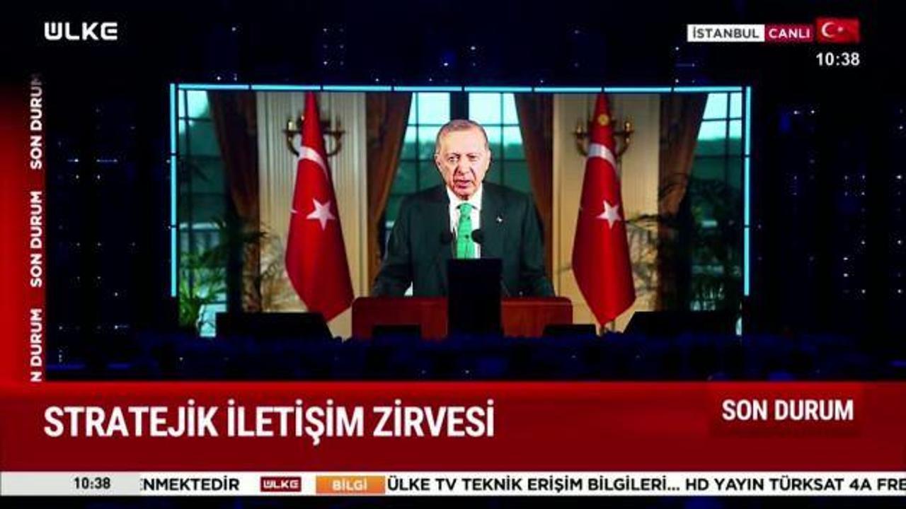 Cumhurbaşkanı Erdoğan'dan Stratejik İletişim Zirvesi'ne video mesaj