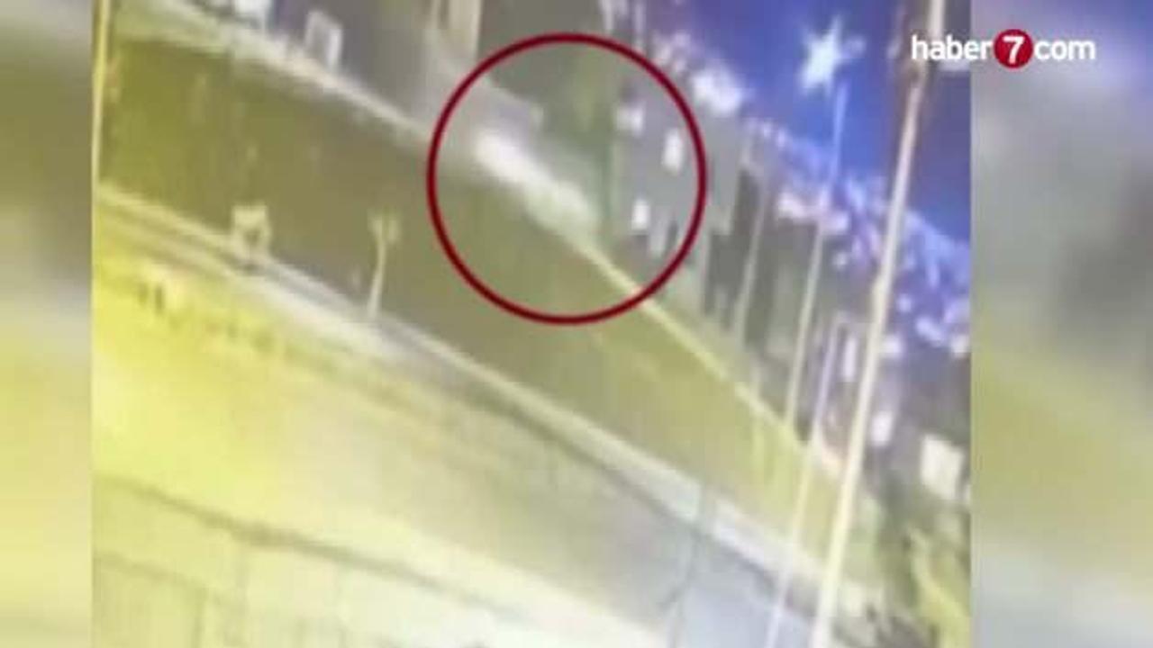 Şırnak'ta otomobilin alt yola uçtuğu kaza kamerada