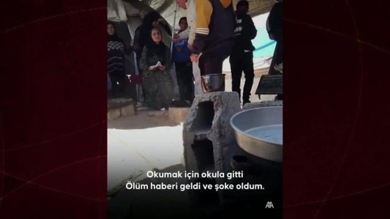 9 yaşındaki Gazzeli Ritac, gittiği okuldan kefenle döndü