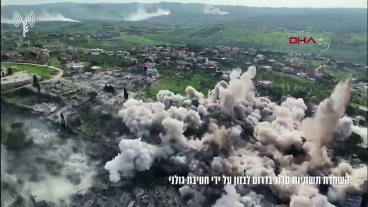 İsrail ordusu, Lübnan'da Hizbullah'a ait bina ve altyapıları imha ettiğini açıkladı