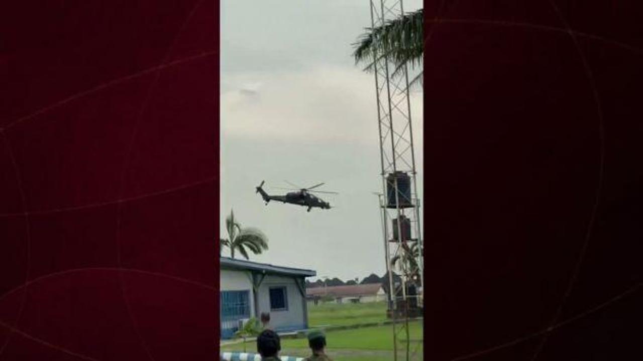 Türk savunma sanayisinin gururu ATAK  helikopteri Nijerya semalarında görüntülendi