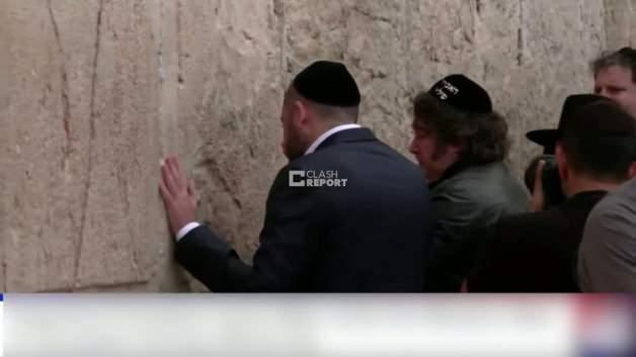 Milei Ağlama Duvarı'nda duygusal anlar yaşadı! "Devlet vizyonum Yahudi mirasına dayanır"