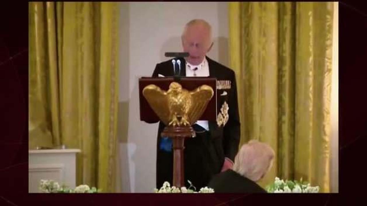 İngiltere Kralı Charles'ın Trump'a yönelik sözleri yemeğe damga vurdu