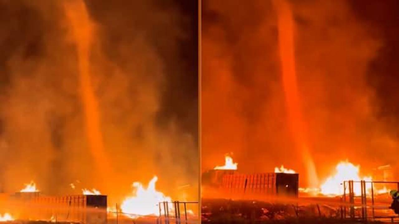 İspanya’da yangın sırasında nadir görülen “alev hortumu” oluştu