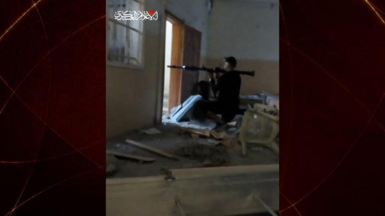 Kassam Tugayları'ndan sıcak çatıÅma görüntüsü: İsrail tankı böyle imha edildi!