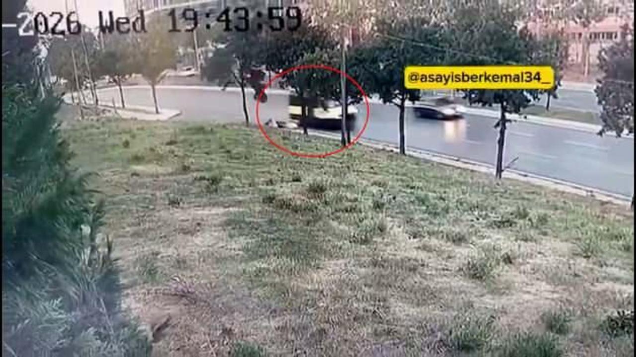 BaÅakÅehir'de vicdansızlık: Kuryenin önüne kırıp metrelerce savurup kaçtı!