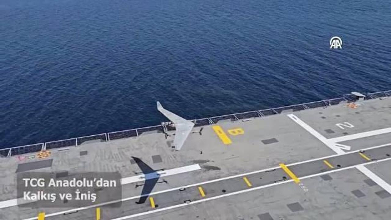 Bayraktar KALKAN DİHA, TCG Anadolu ve TCG Burgazada gemilerinde test uçusu gerçekleÅtirdi