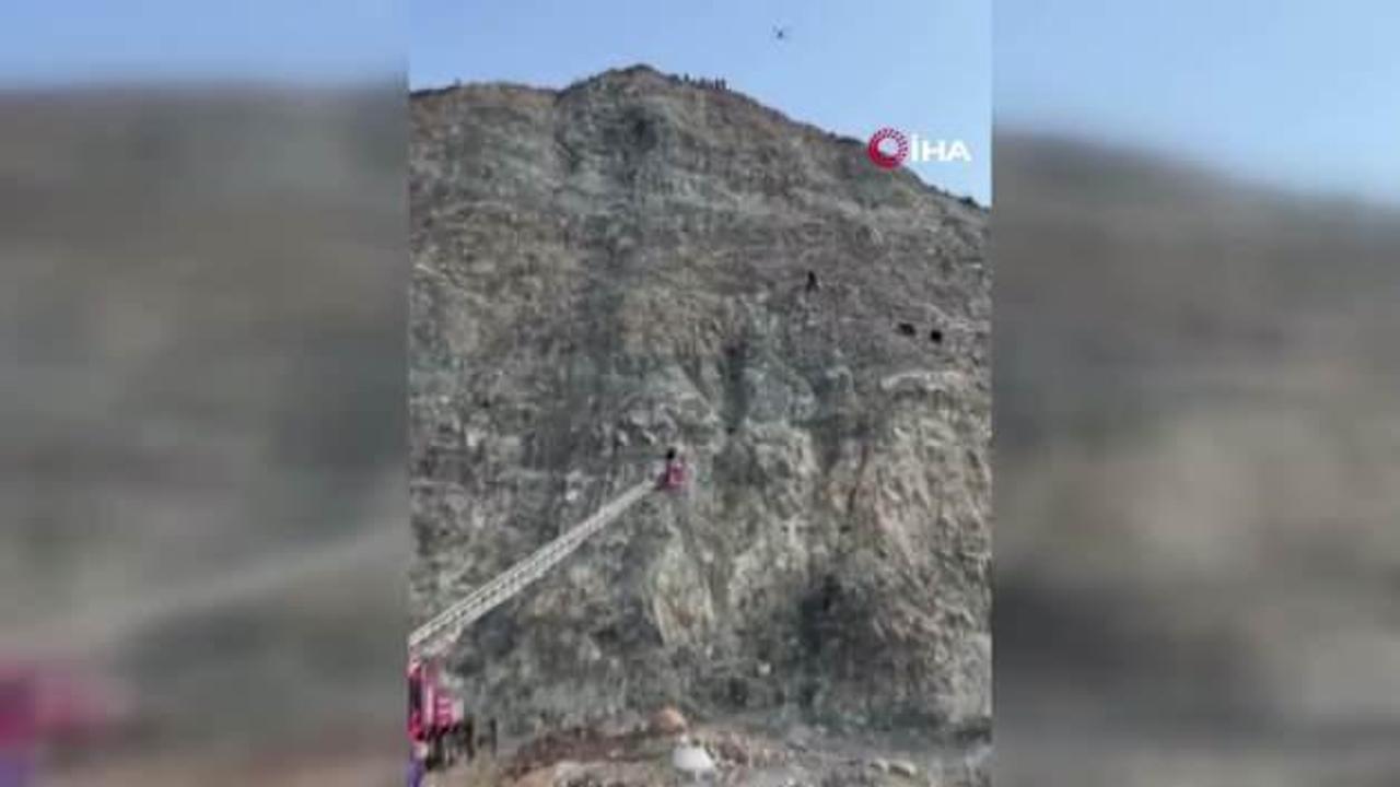 Hatay'da 2 saat süren keçi operasyonu