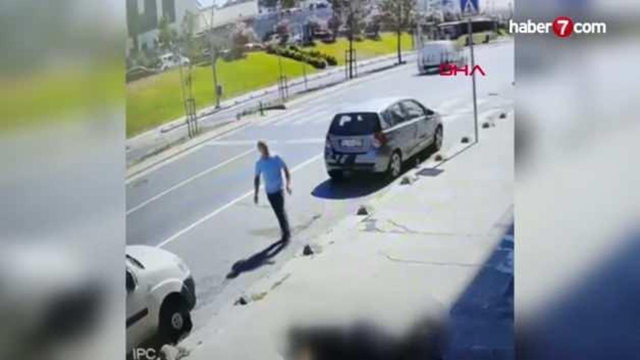 Sultangazi'de iÅçinin 3'üncü kattan düÅtüÄü anlar kamerada!