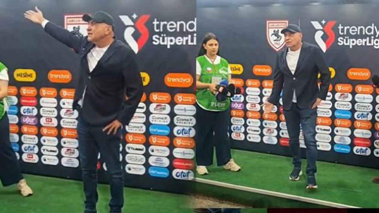 Samsunspor baÅkanı taraftarla atıÅtı o anlarda kameralar kayıttaydı