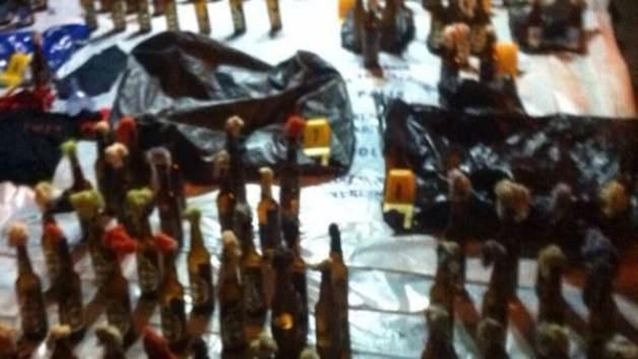 12 el yapımı bomba ve 136 molotof ele ge&ccedil;irildi