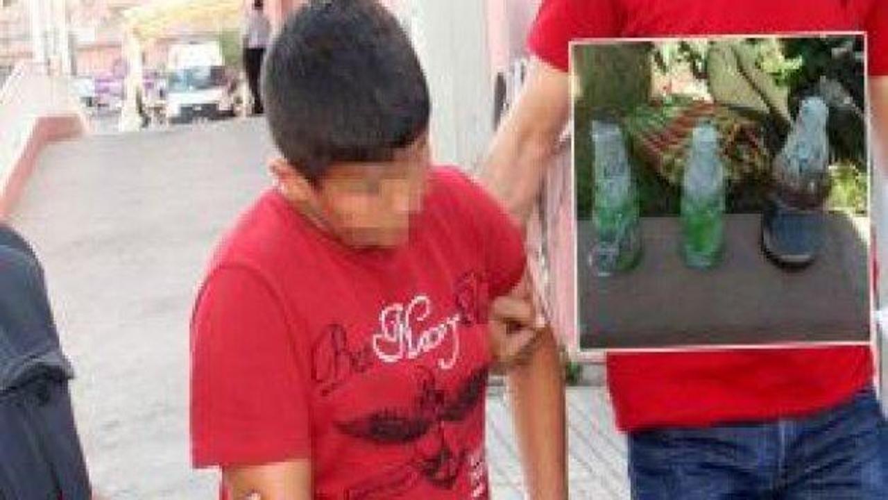 15 yaşındaki çocuk cebinde molotoflarla yakalandı
