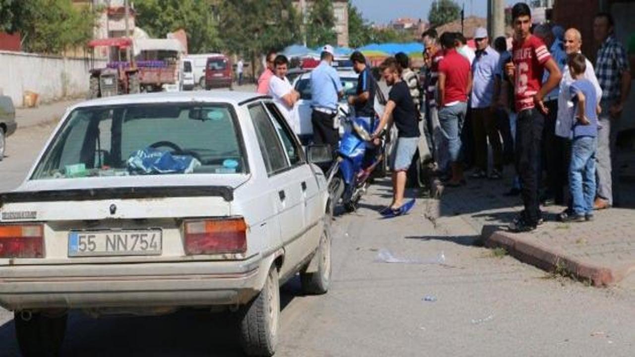 Bafra'da motosiklet ile otomobil çarpıştı: 1 yaralı