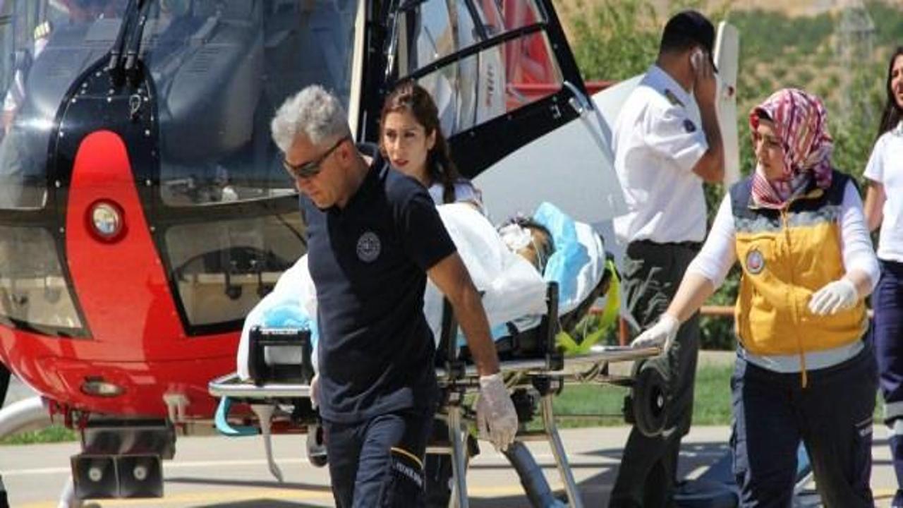 Hava ambulansı karaciğer nakli hastası içi havalanadı