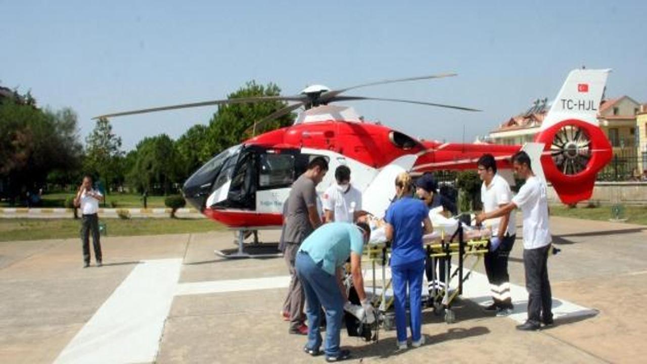 Ambulans helikopterle hasta sevki