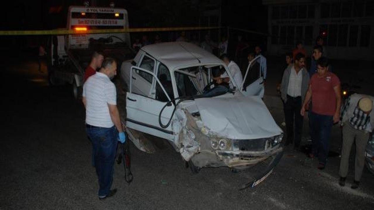 Mardin'de polisten kaçarken kaza yapan otomobilden silah çıktı