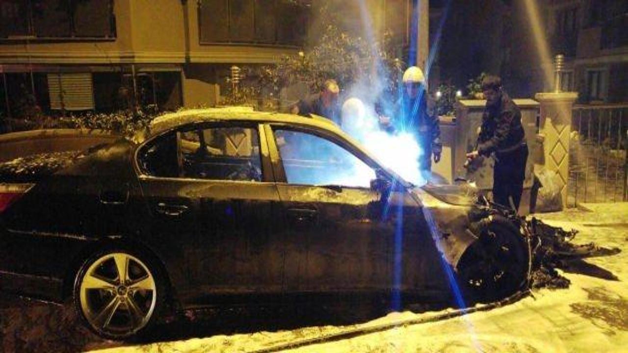 Bursa'da araç yangını