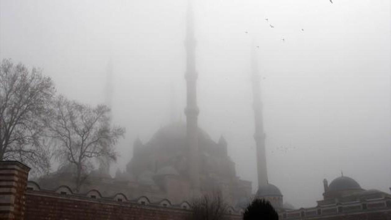 Edirne'de yoğun sis