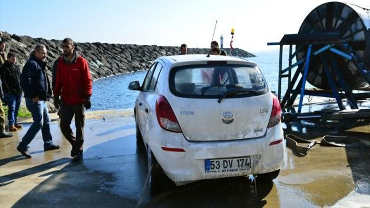 Trabzon'da otomobil denize düştü: 1 ölü, 2 yaralı