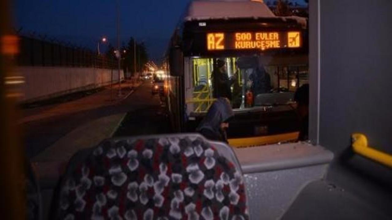 Belediye ait 2 yolcu otobüsü kurşunlandı