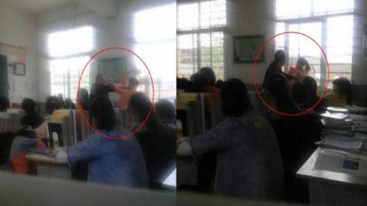 Öğretmen, sınıfta kız öğrencisini feci dövdü