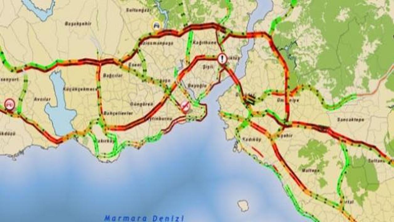 İstanbul'da trafik felç!