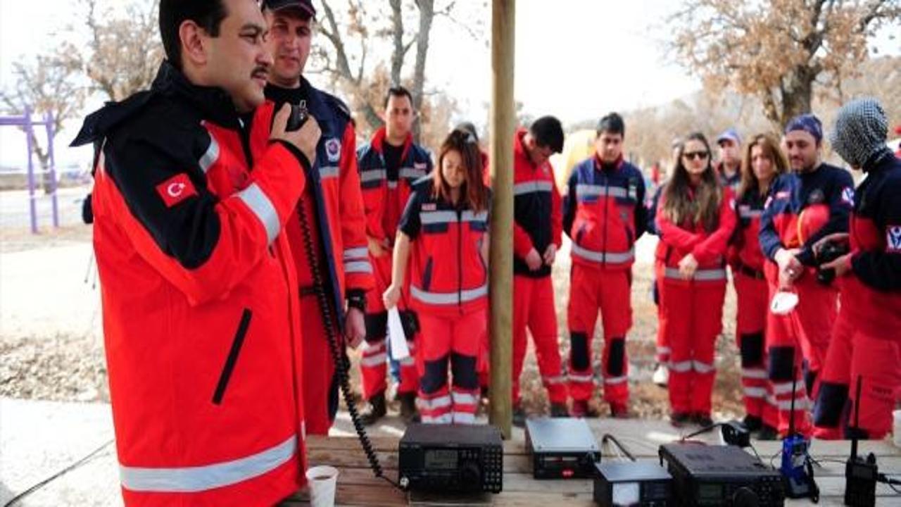 Uşak'ta arama kurtarma tatbikatı