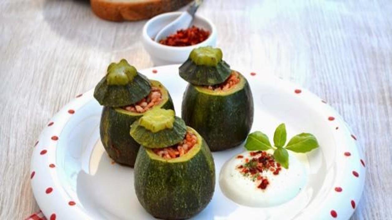 Girit kabak dolma tarifi