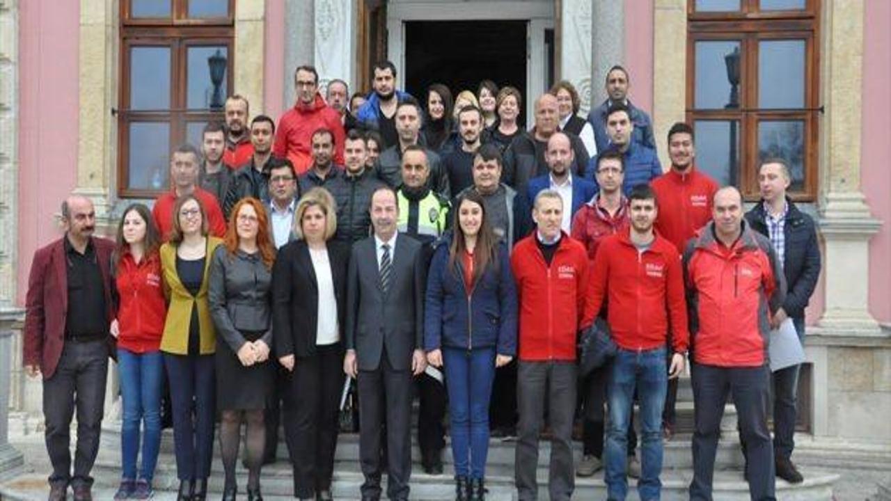 Belediye personeline ilk yardım sertifikası verildi