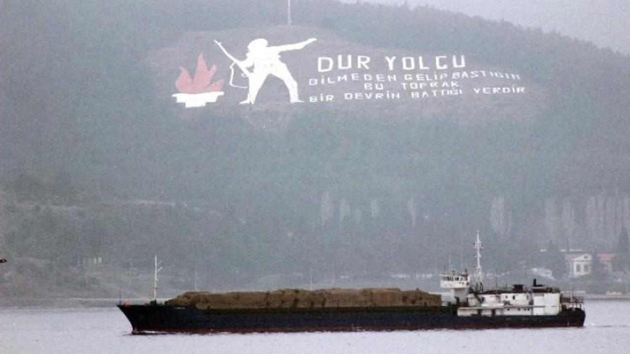 Boğaz’dan Rus askeri kargo gemisi geçti