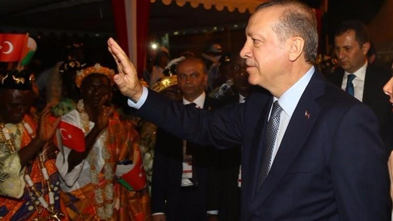 Erdoğan'a Gana'da törenli karşılama