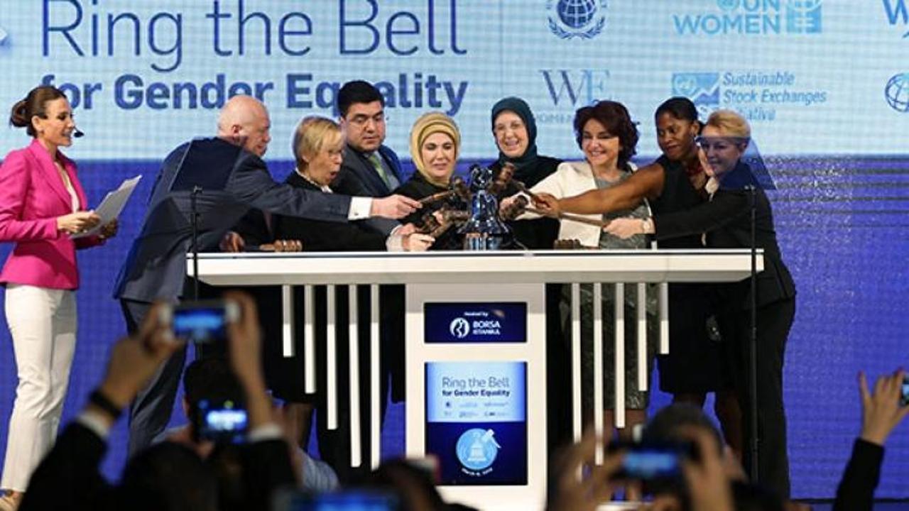 Borsa İstanbul'da açılışı Emine Erdoğan yaptı