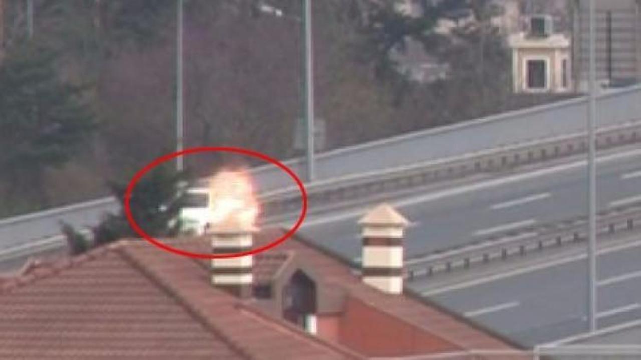 Köprüdeki şüpheli araç böyle patlatıldı