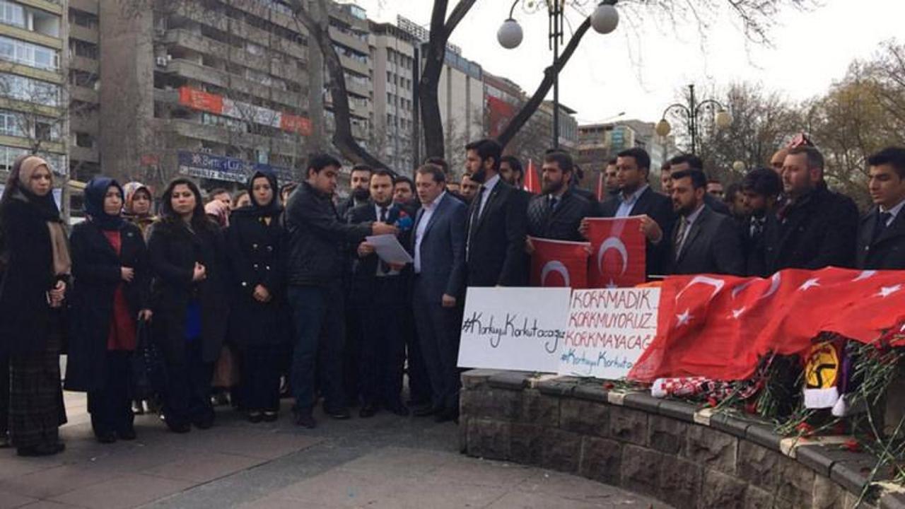 AK Parti'li gençlerden terör protestosu