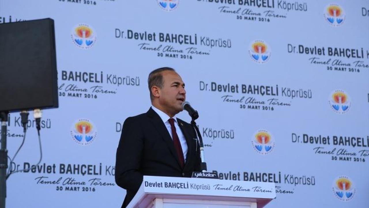Adana'de temeli atılan Devlet Bahçeli Köprüsü