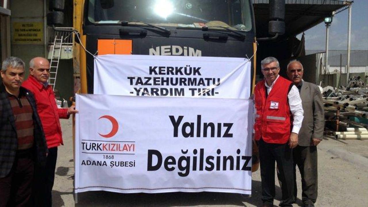 Adana’dan Kerkük’e yardım tırı