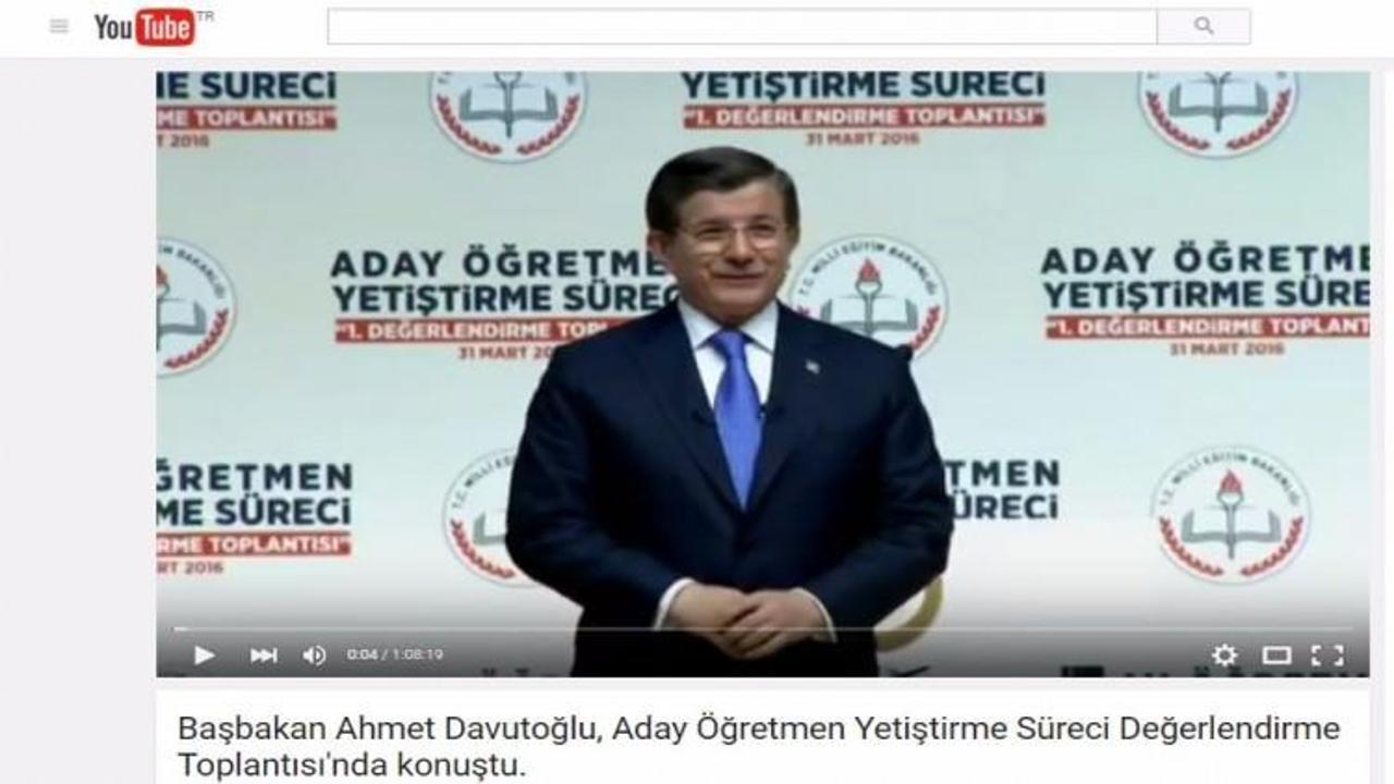 Davutoğlu, Youtube'tan ilk videosunu paylaştı