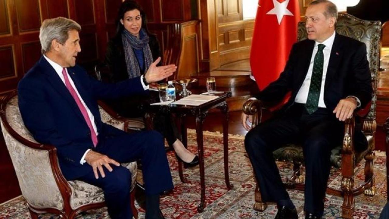 Erdoğan ile Kerry görüşmesi sona erdi