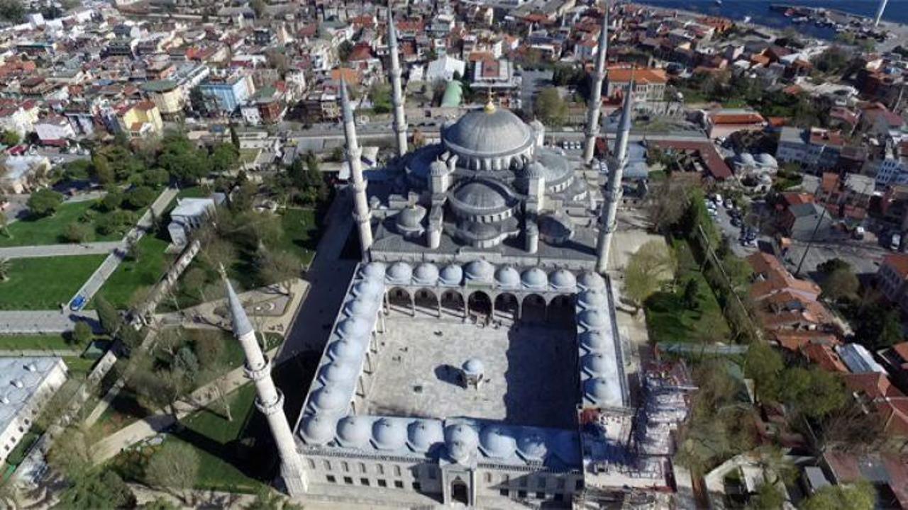 Sultanahmet'in restorasyonuna bir de havadan bakın
