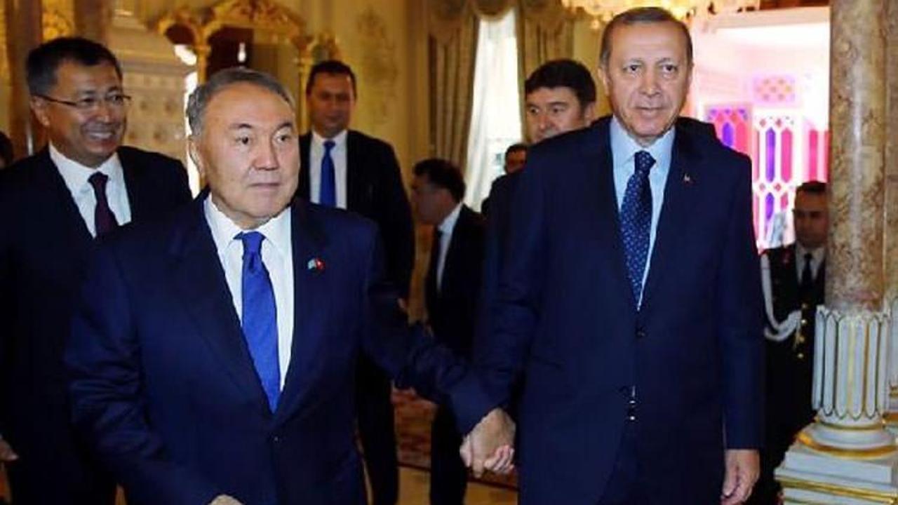 Cumhurbaşkanı Erdoğan Nazarbayev ile görüştü