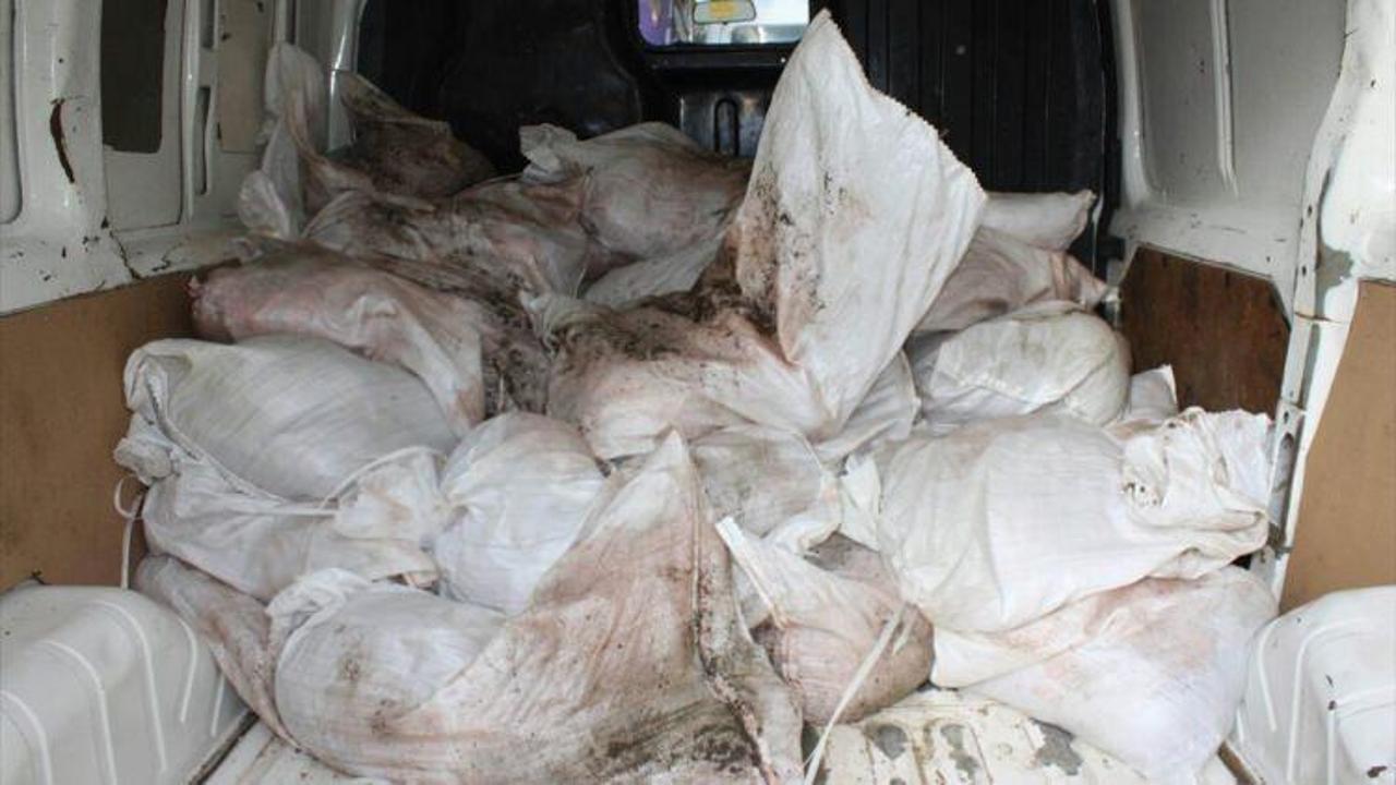 Yunanistan'dan getirilen yaklaşık 1 ton kaçak ete el konuldu