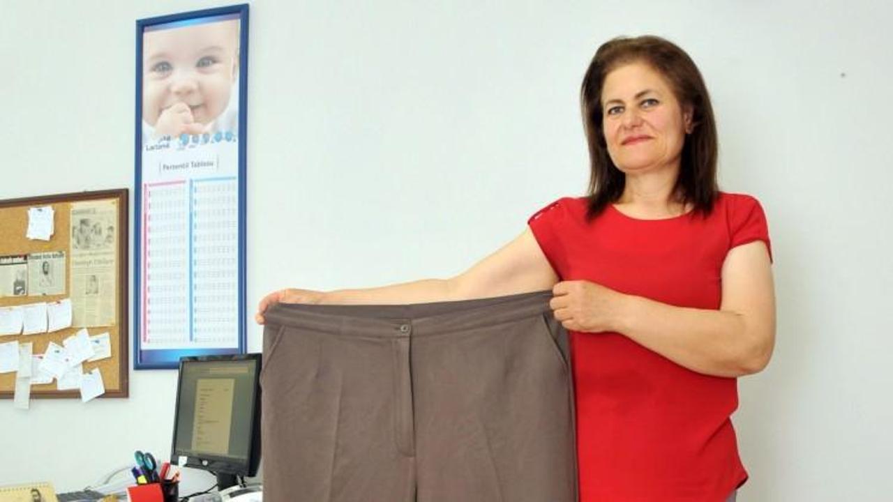 Aç kalmadan 27 kilo verdi