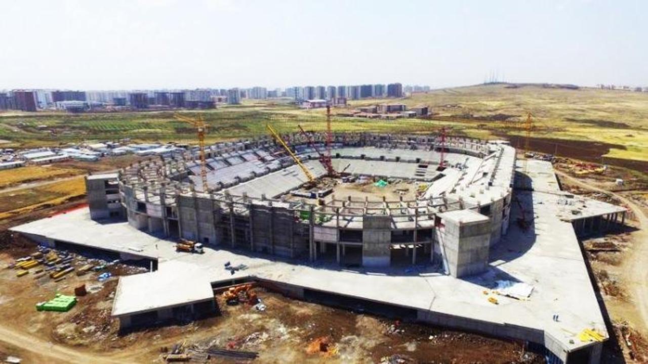 Diyarbakır Arena'da kaba inşaat bitti