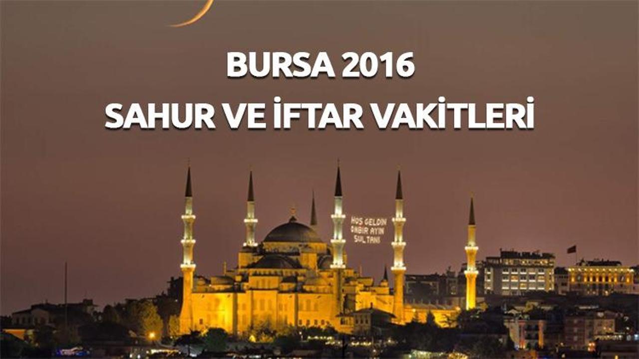Bursa iftar ve sahur vakitleri - 11 Haziran 2016