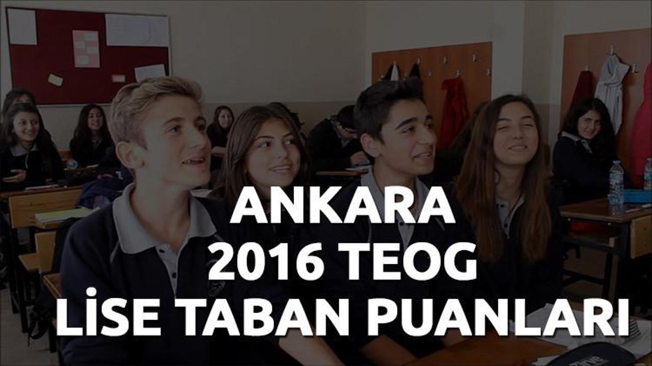 MEB TEOG 2016 Lise taban puanları Ankara