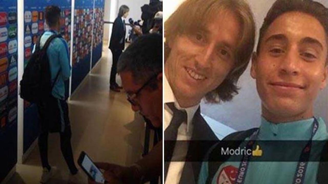 Emre Mor Luka Modric Snapchat Selfie'si