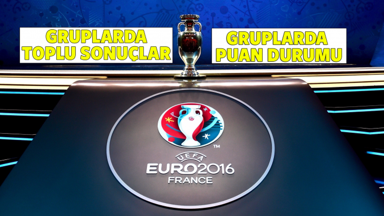 EURO 2016'da toplu sonuçlar ve puan durumları! - (TÜM GRUPLAR)