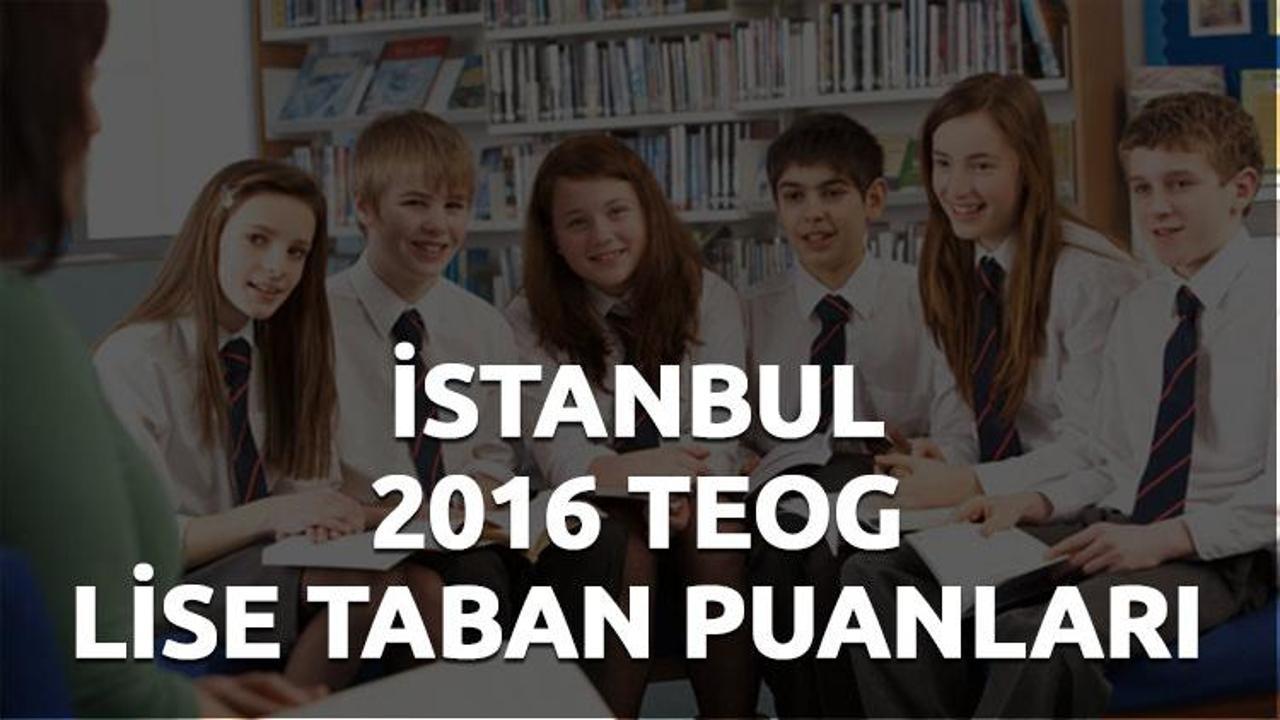 2016 MEB TEOG lise taban puanları İstanbul