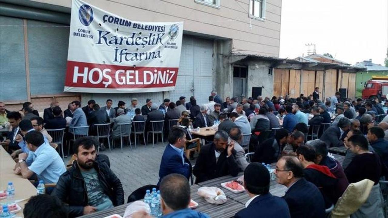 Çorum Belediyesi, Hamur'da iftar verdi